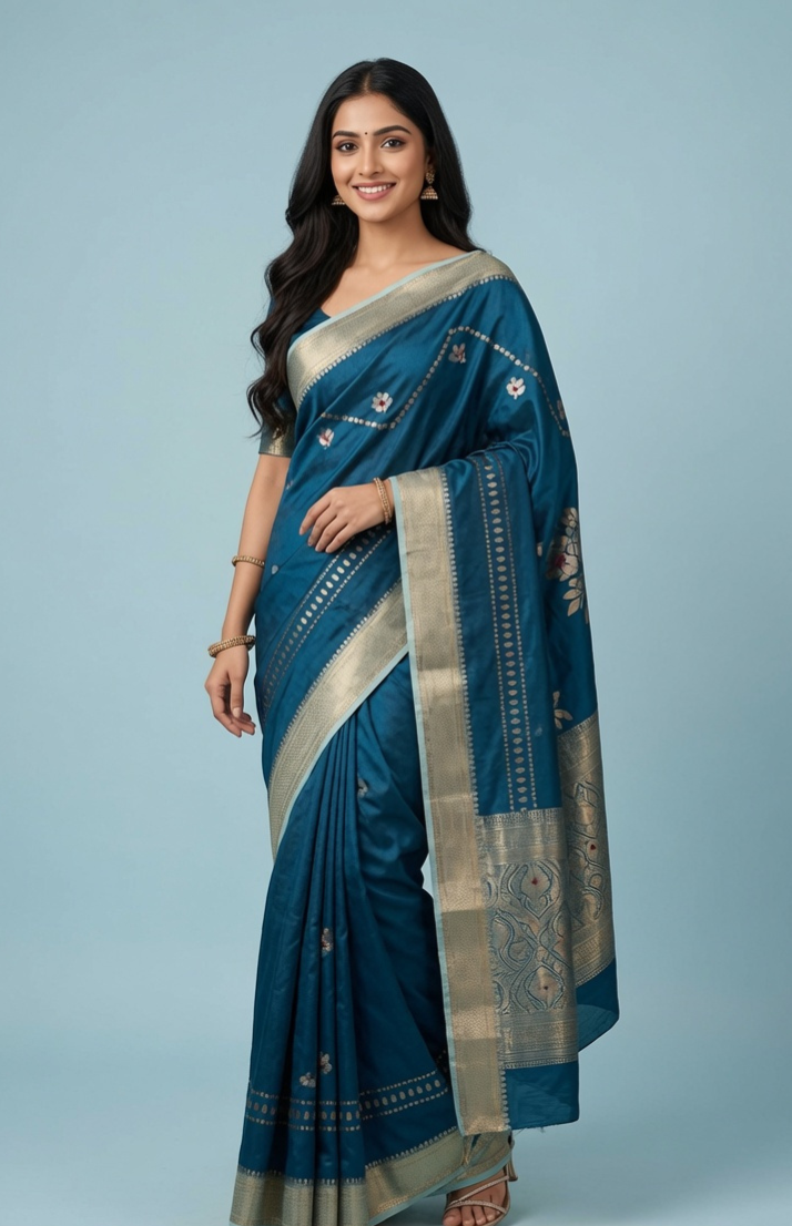 Banarasi Katan raw mango soft silk sarees with the Opulence of luxurious Silk