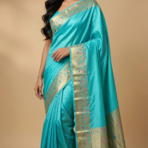 Banarasi fabric Raw Mango Silk Saree  Light weight soft