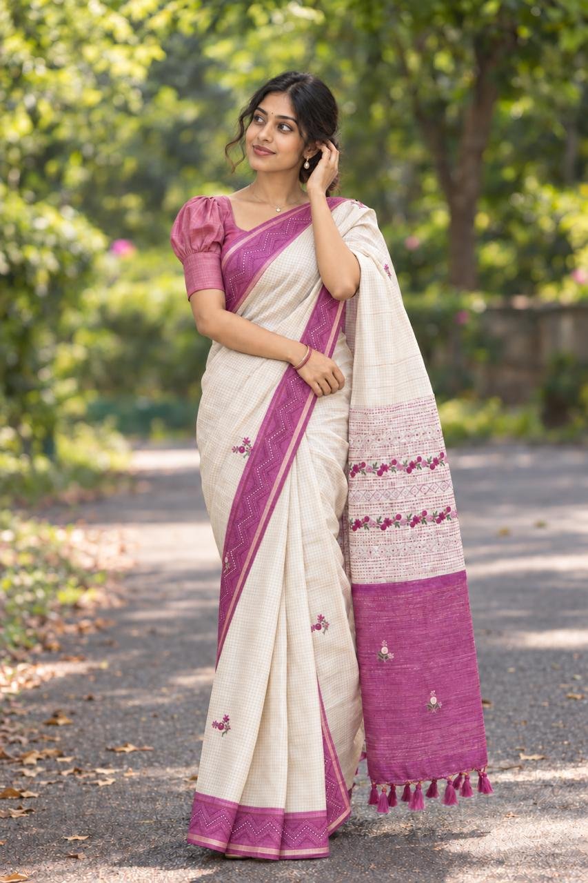 Suvarna Tussar Silk Saree - Kumuda