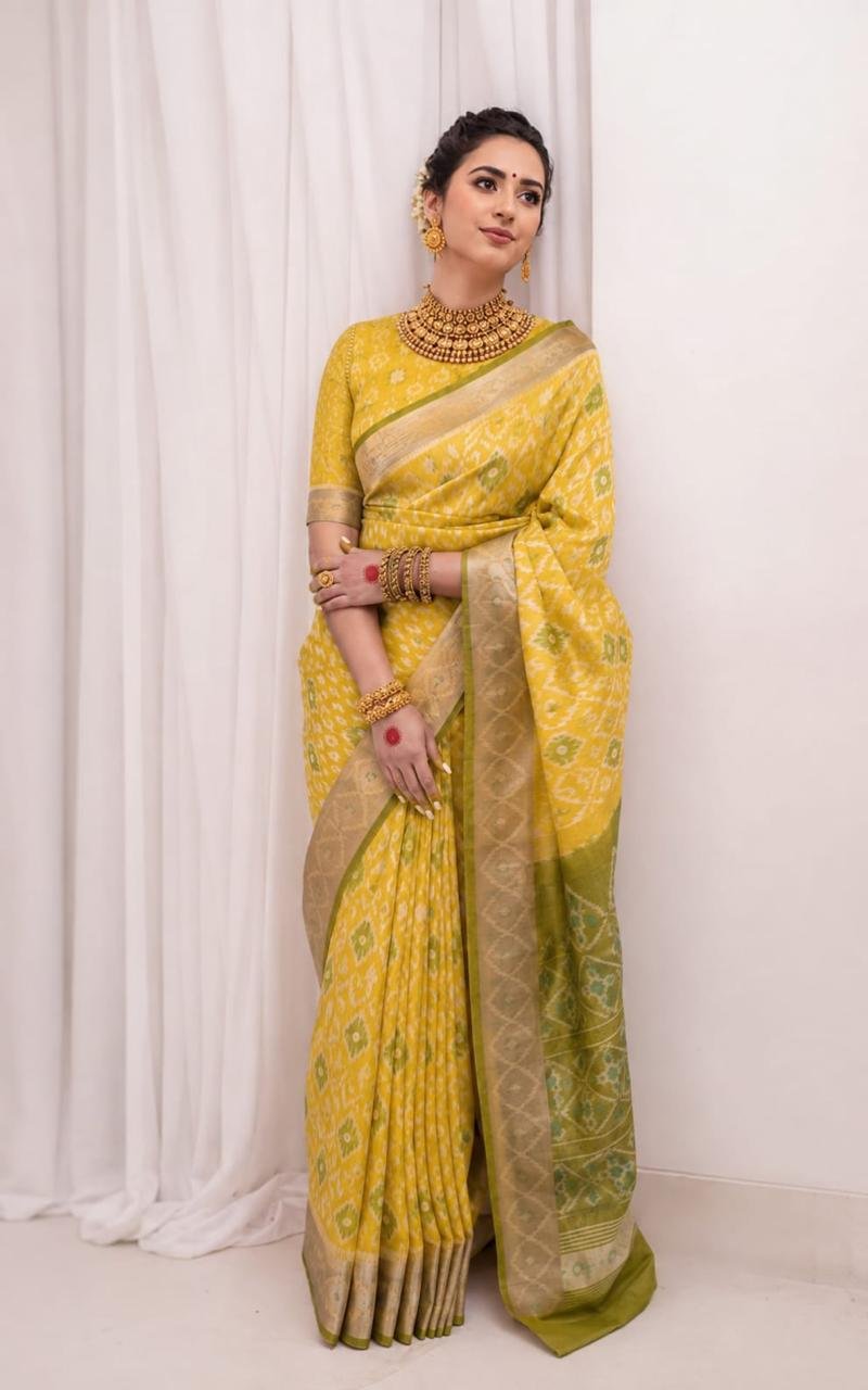 Sundari Ikkat Silk Saree