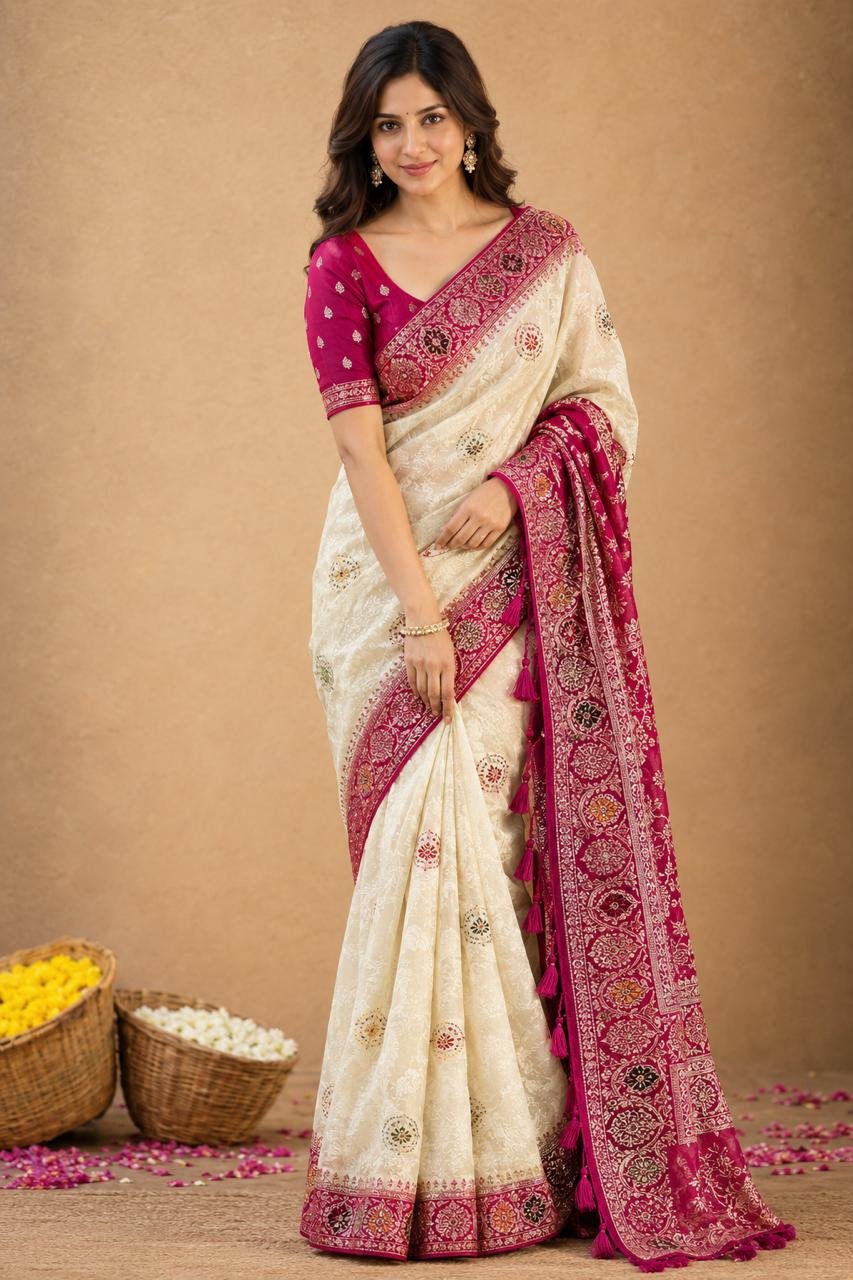Kity Fancy Bridal collection Silk Saree - Saphire